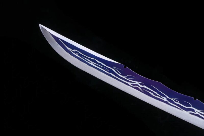 Sabre De Samouraï Tête De Dragon Série éclair Katana Couteau Tête De Dragon Acier Au Manganèse Sabre Longquan