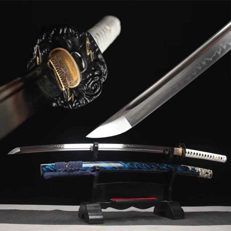 Acier T10  Trempé à L’argile  Ghost Of Tsushima  Katana Japonais  épée De Samouraï Faite à La Main  Véritable Katana  Full Tang