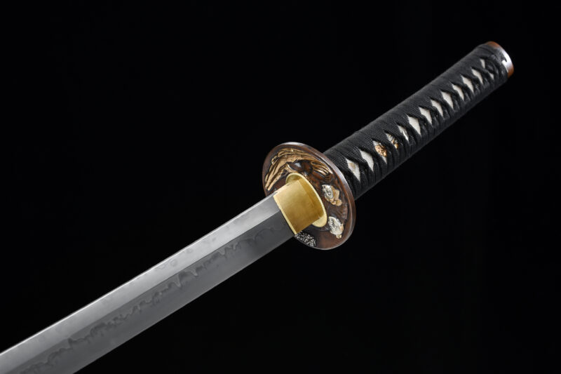 Katana Furano (acier T10 & Véritable Hamon “flamme”)