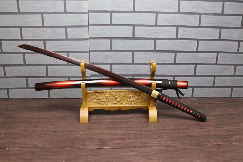 Katana Nemuro (acier Damas Rouge)