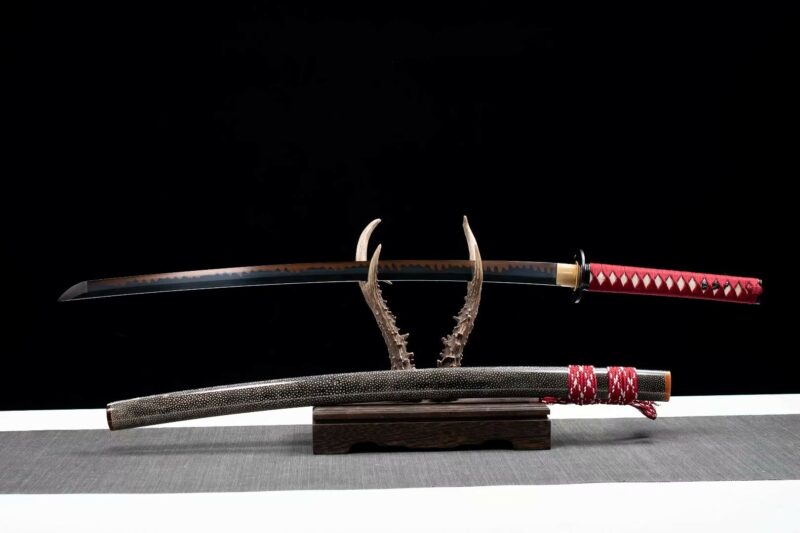 Katana Date (acier T10 & Véritable Hamon & Peau De Raie)